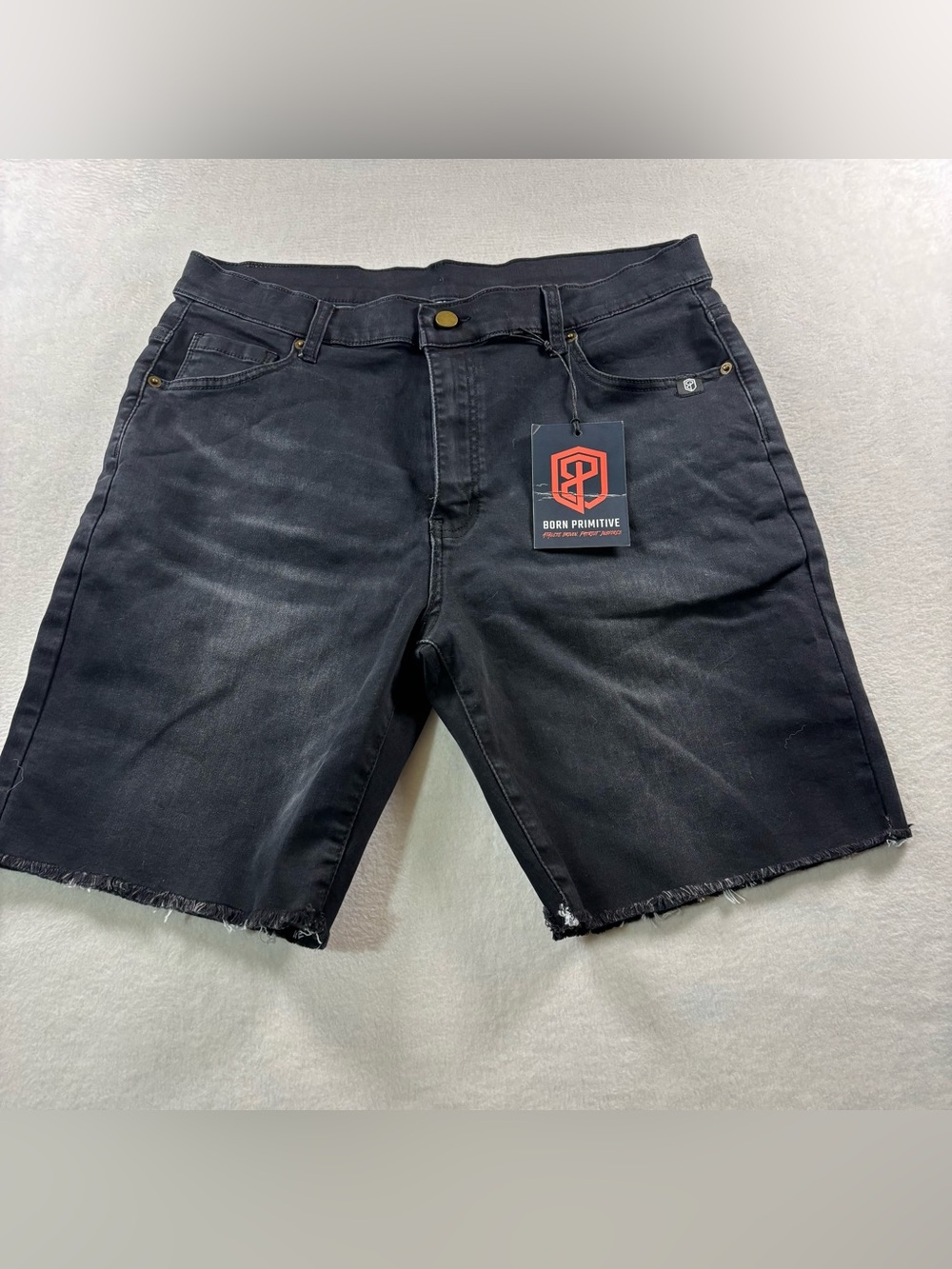 Born Primitive Black Denim Cutoff Shorts